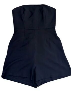 Hutch - Strapless Black Romper Playsuit